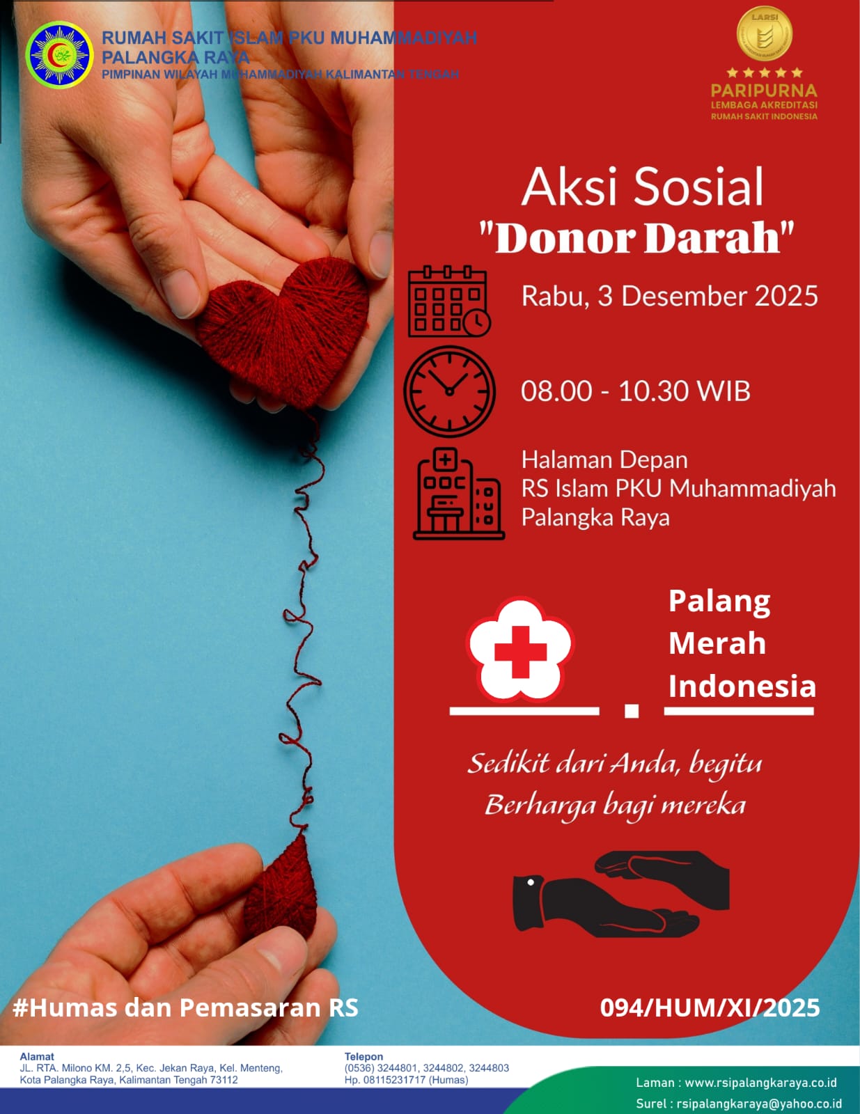 Kegiatan Donor Darah sebagai bagian dari program Tanggung Jawab Sosial dan Lingkungan